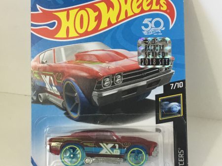 2018 Hot Wheels #280 69 Chevelle  red factory sealed sticker U2 on Sale