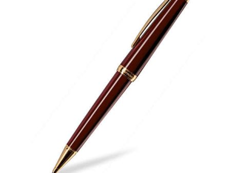 Cleo Skribent Classic Ball Pen, Burgundy   Gold Trim Fashion