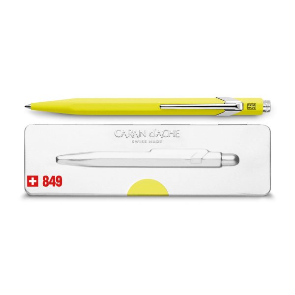 Caran d Ache 849 Popline Ball Pen - Fluorescent Yellow Online Sale