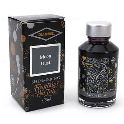 Diamine Shimmer Ink Bottle, Moon Dust - 50ml Supply