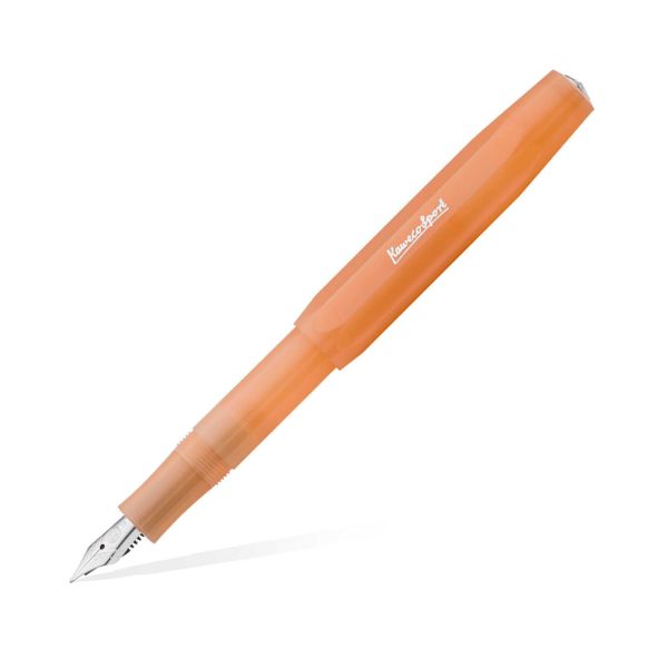 Kaweco Frosted Sport Fountain Pen with Optional Clip - Soft Mandarin Hot on Sale