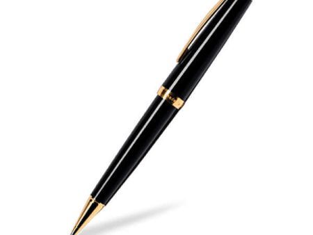 Cleo Skribent Classic Ball Pen, Black   Gold Trim Cheap